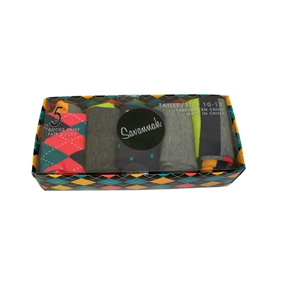 Savannah - (5 Pack) Mens Luxury Socks Set (Size 10-13) - Picture 3 of 5